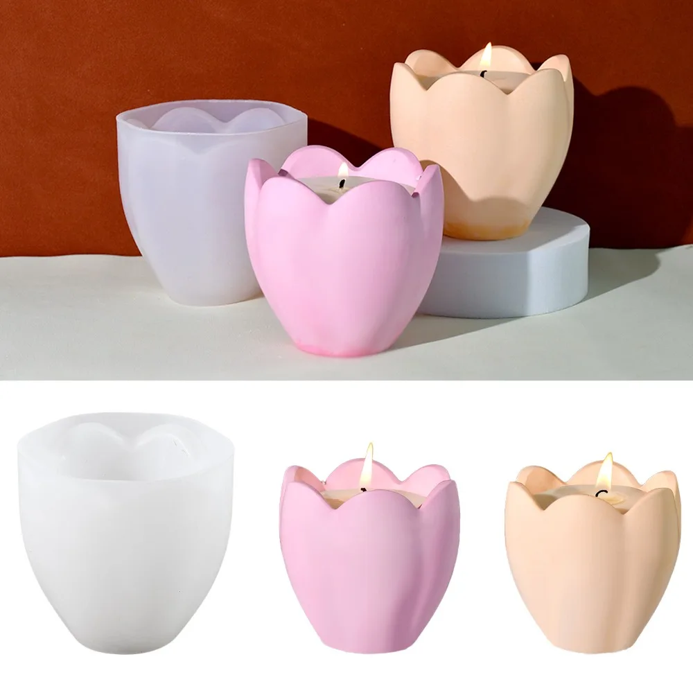 Soap Making Book - Tulip Candle Holder Silicone Moulds Flower