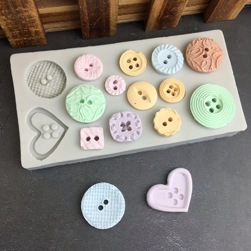 Soap Making Name - Buttons Shape Silicone Mold Silicone Mold