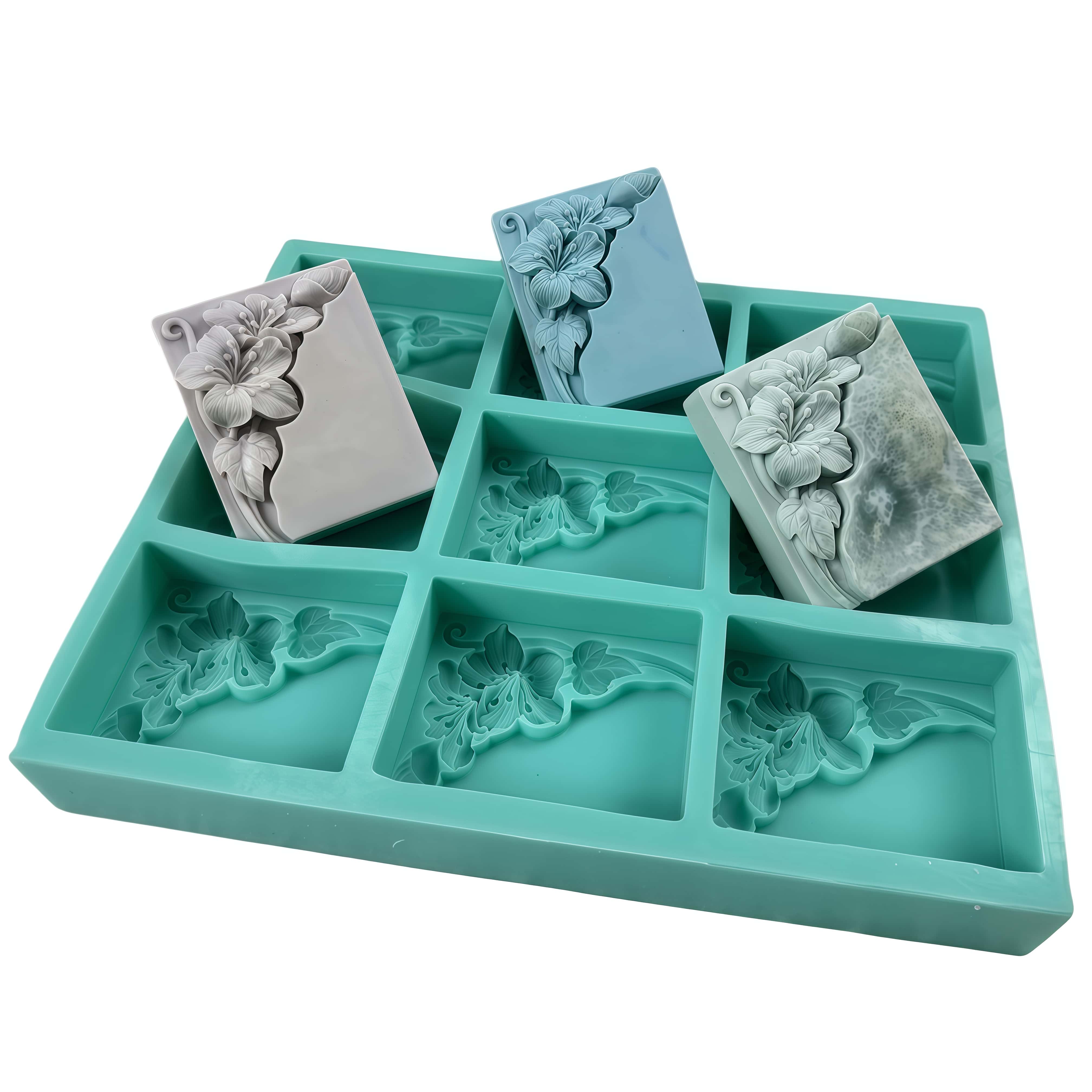 Soap Making Book - 9 Cavities Tung Flower Soap Mold