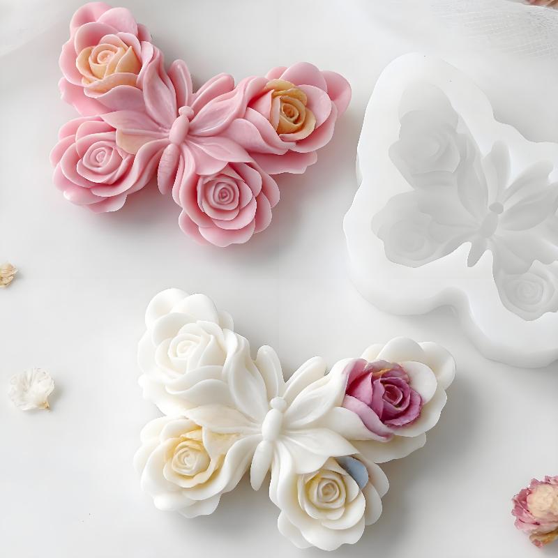 Soap Making Name - DIY Rose Butterfly Form Silicone Mold