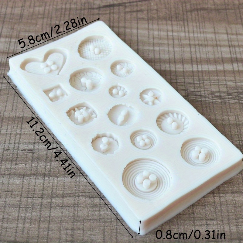 Buttons Shape Silicone Mold Si - Soap Making Name recension och pris
