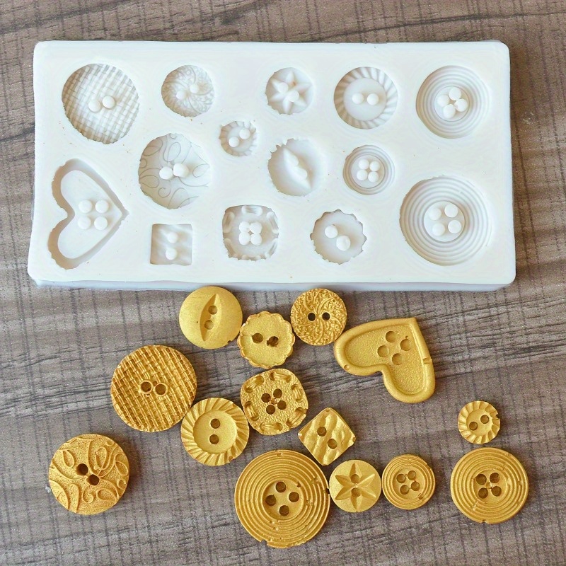 Buttons Shape Silicone Mold Si - Soap Making Name recension och pris