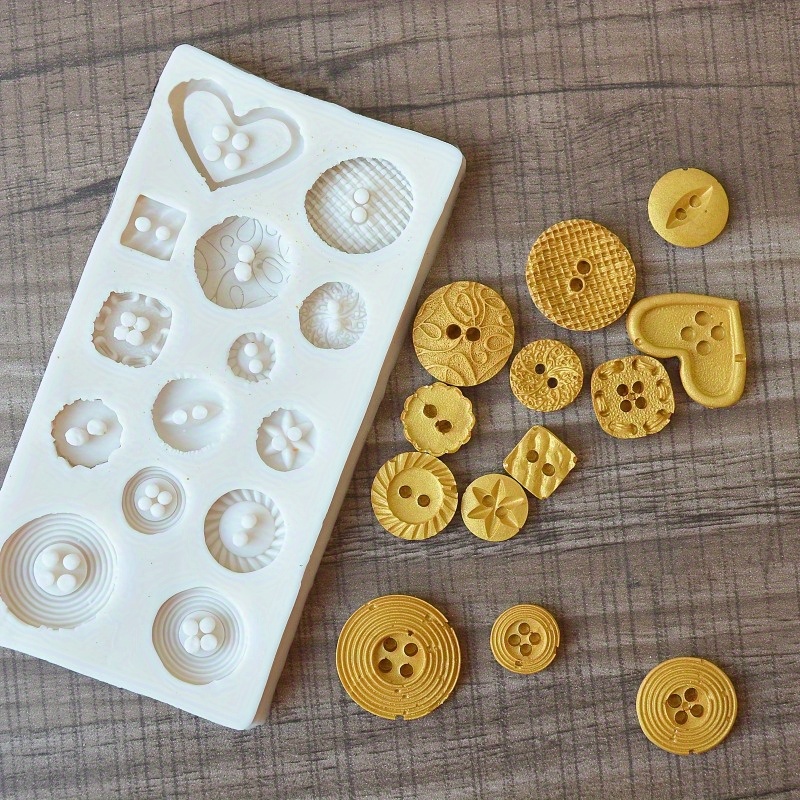 Buttons Shape Silicone Mold Si - Soap Making Name recension och pris