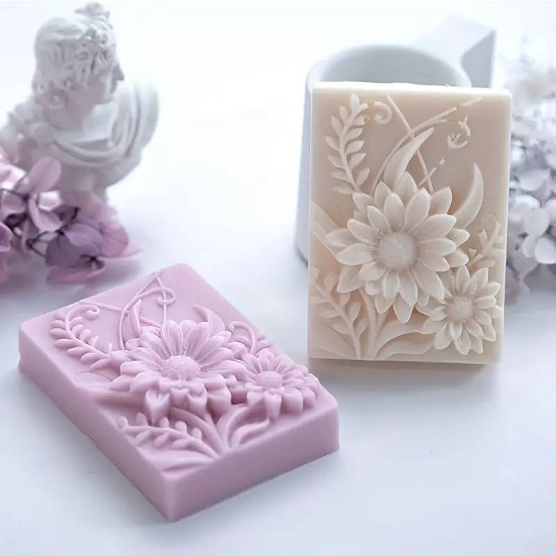 3D Flower Square Soap Silicone - Soap Making Kit For Beginners recension och pris